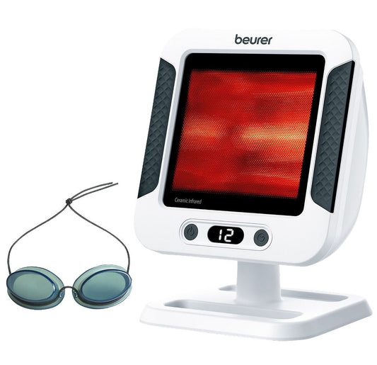 Beurer IL 60 Infrarotlampe 300 W mit Timer, Neigfunktion und Schutzbrille