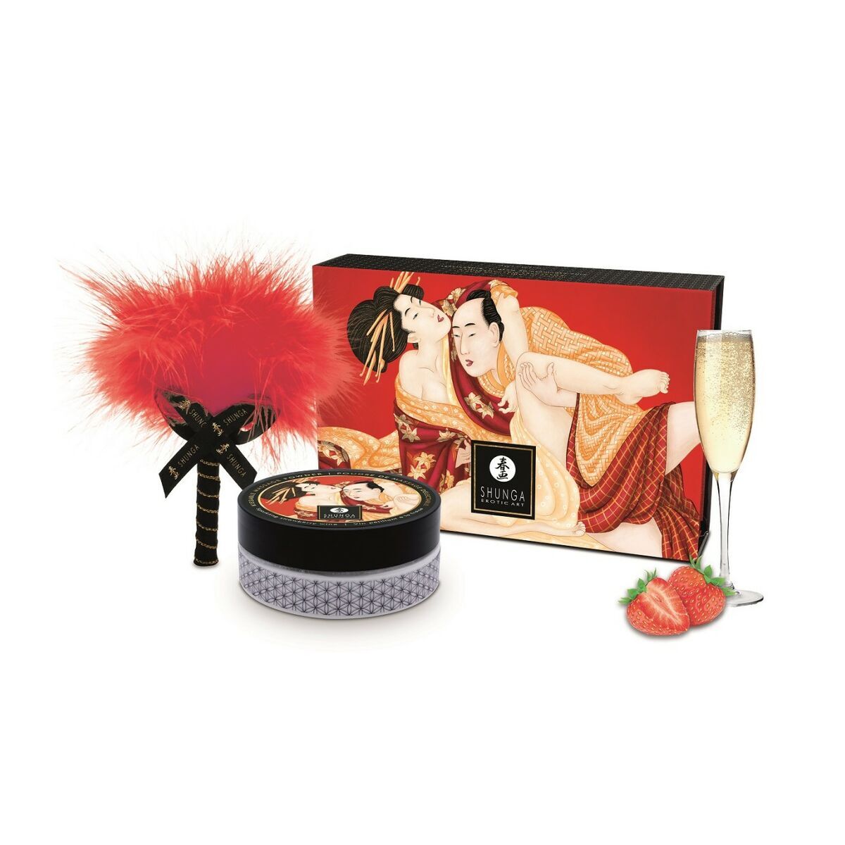 Poudre comestible Shunga FRAISES CHAMPAGNE 75 g