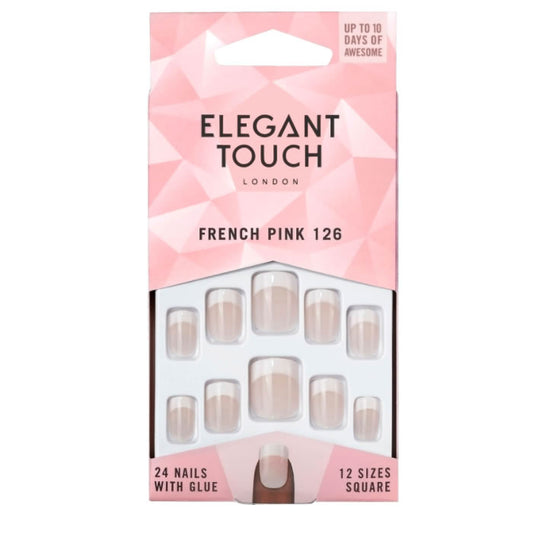 Ongles français naturels Elegant Touch 126 courts