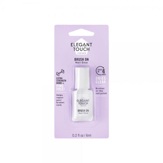 Colle à ongles Elegant Touch à appliquer au pinceau 