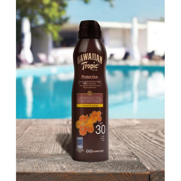 Hawaiian Tropic Coconut y Mango Aceite Spf30 180ml Spray