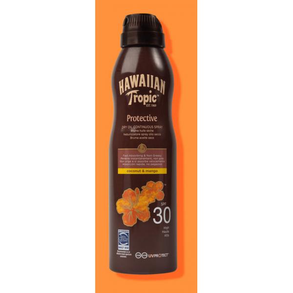 Hawaiian Tropic Coconut y Mango Aceite Spf30 180ml Spray