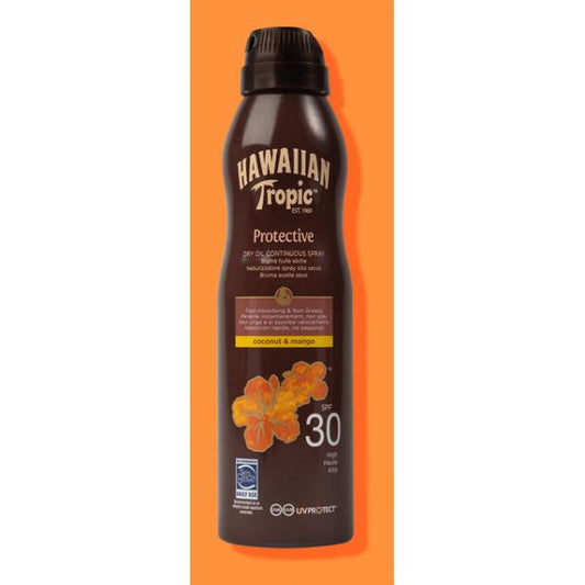 Hawaiian Tropic Coconut y Mango Aceite Spf30 180ml Spray