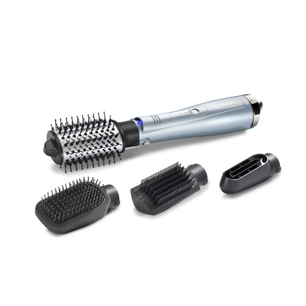 BaByliss Hydro-Fusion Hydro Fusion Smooth & Shape Spazzola ad aria calda Caldo Grigio, Argento 1000 W 2,5 m
