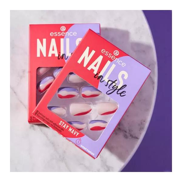 Essence Cosmetics Nails In Style Uas Artificiales Stay Wavy 12 U