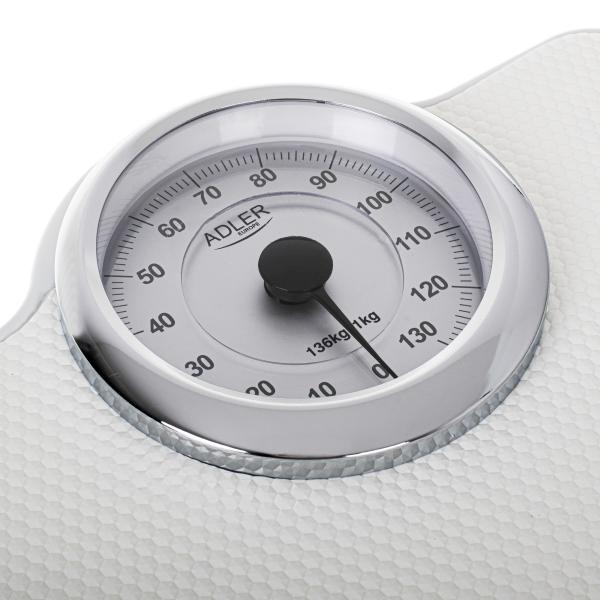 Adler AD 8180 bilance pesapersone Rettangolo Bianco Bilancia pesapersone meccanica