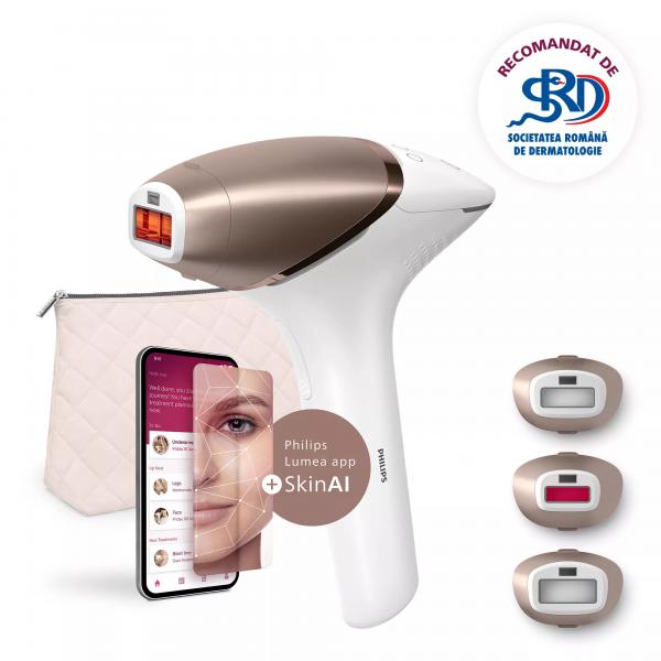 Philips BRI973/00 epilatore a luce pulsata Luce pulsata intensa (IPL) Rose Gold, Bianco