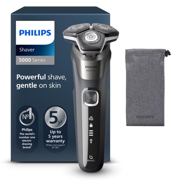 Philips SHAVER Series 5000 S5887/10 rasoio elettrico Rotazione Trimmer Grigio