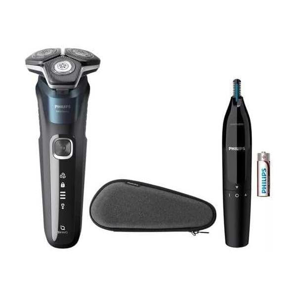Philips SHAVER Series 5000 S5889/11 rasoio elettrico Rotazione Trimmer Marrone