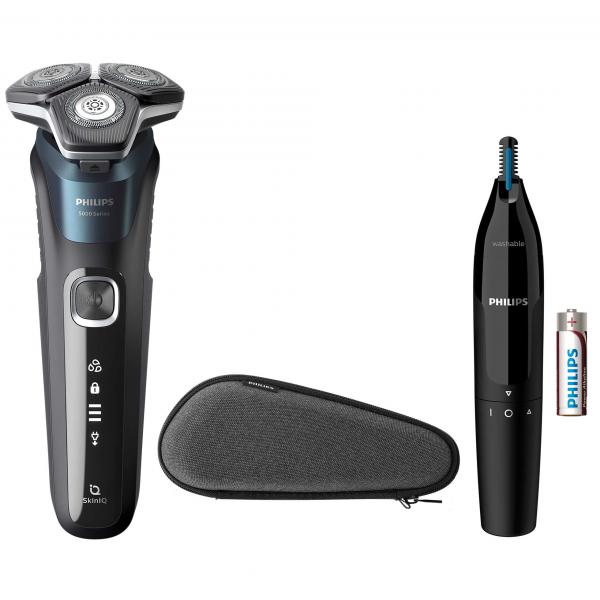 Philips SHAVER Series 5000 S5889/11 rasoio elettrico Rotazione Trimmer Marrone