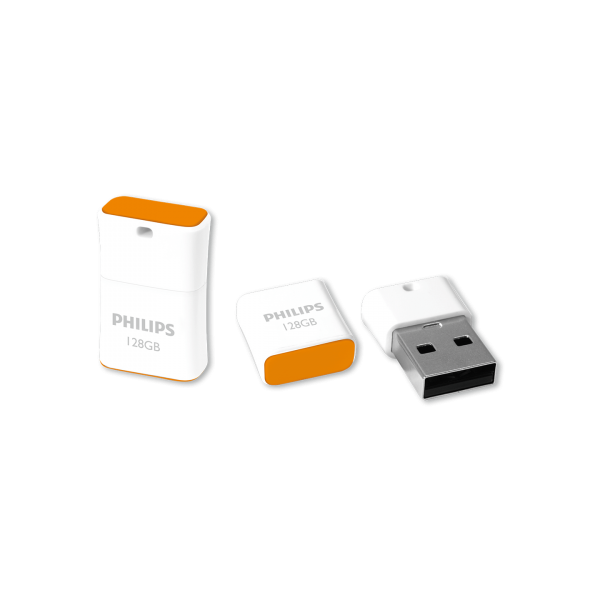 Philips Pico unità flash USB 128 GB USB tipo A 2.0 Arancione, Bianco