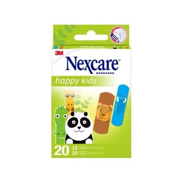 Nexcare Pans Happy Kids Animals 20 