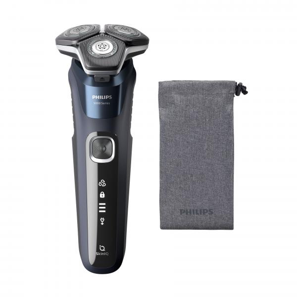 Philips SHAVER Series 5000 S5885/10 rasoio elettrico Rotazione Trimmer Nero, Blu