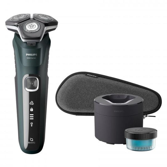Philips SHAVER Series 5000 S5884/50 rasoio elettrico Rotazione Trimmer Nero, Verde