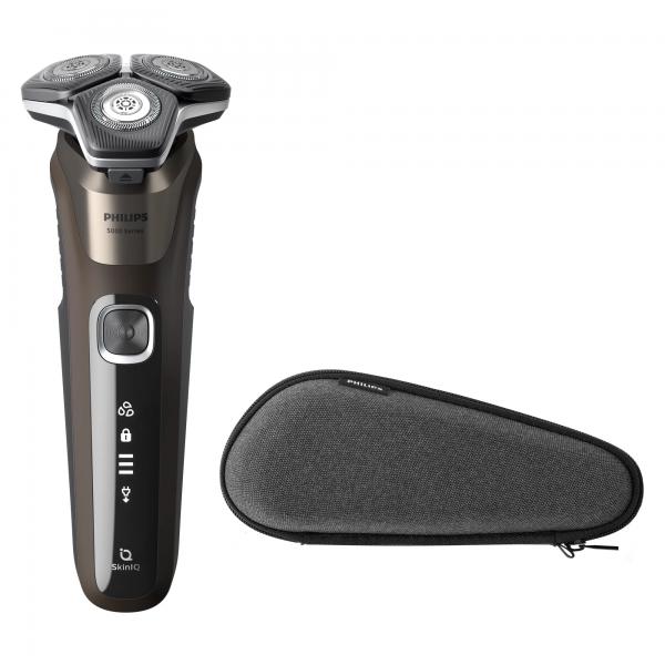 Philips SHAVER Series 5000 S5886/30 rasoio elettrico Rotazione Trimmer Nero, Marrone