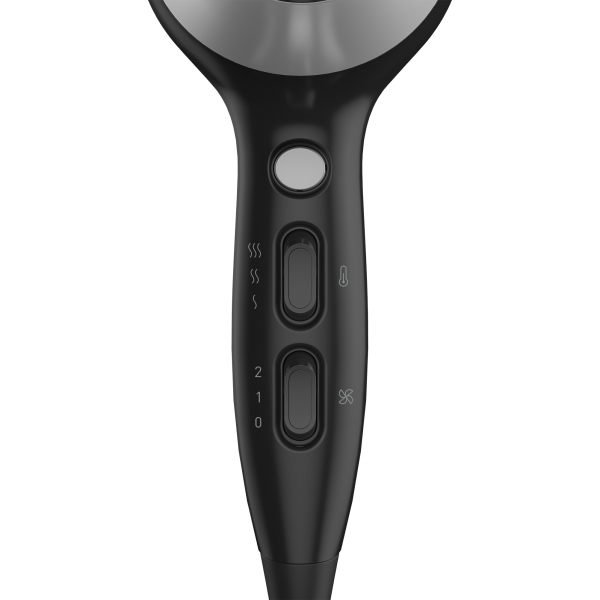 Grundig HD 6080 B asciuga capelli 2200 W Nero, Argento