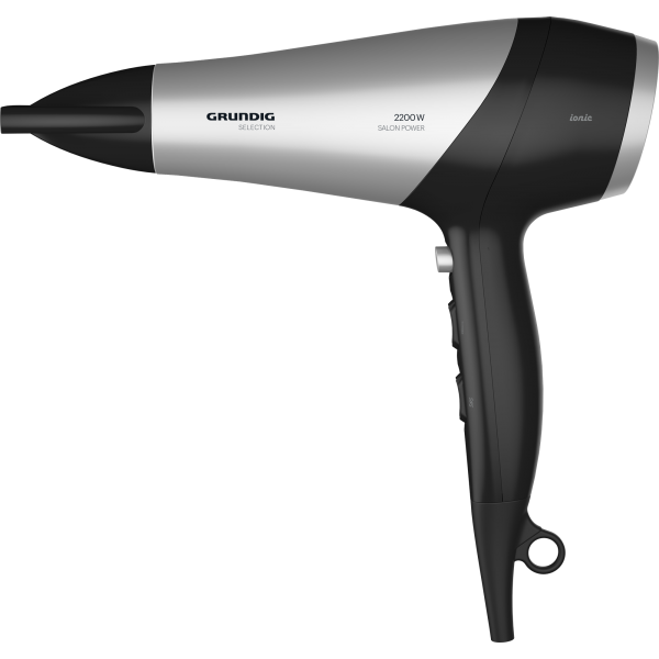 Grundig HD 6080 B asciuga capelli 2200 W Nero, Argento