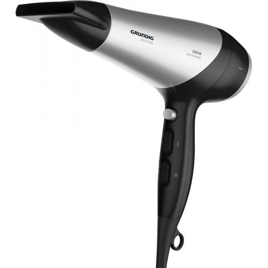 Grundig HD 6080 B asciuga capelli 2200 W Nero, Argento