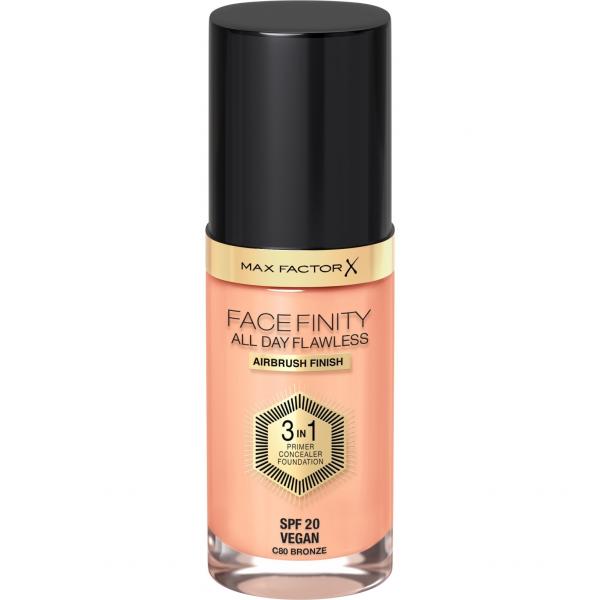 Max Factor Facefinity 3in1 Primer, Concealer y Foundation 80-Bronze 30ml
