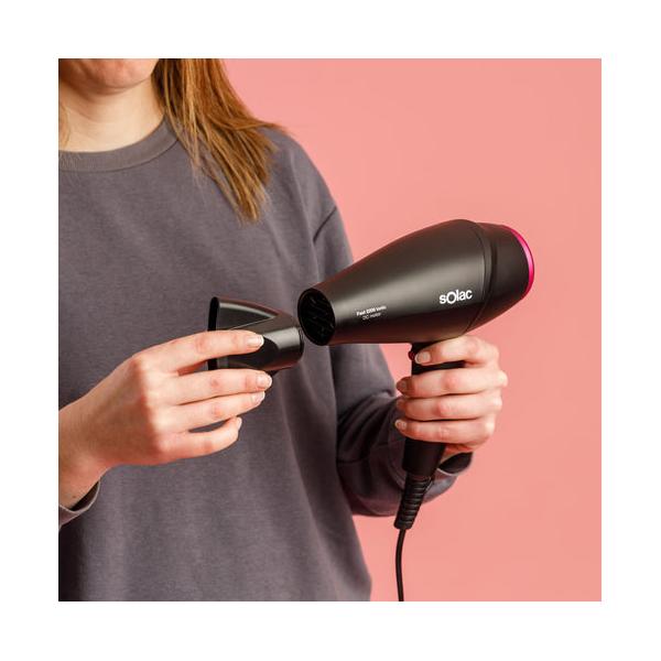 SOLAC Hair Dryer Fast 2200 Ionic Black