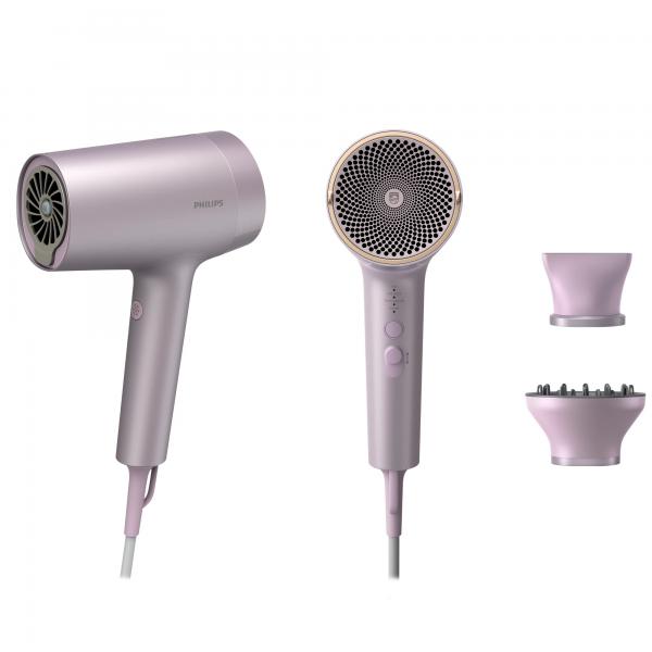 Philips Serie 7000 Asciugacapelli rosa con tecnologia ThermoShield Advanced BHD723/10 (7000 Series Hair Dryer BHD723-10 with ThermoShield Technology 1800W Lilac)