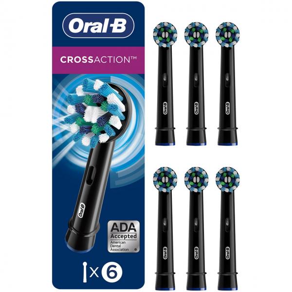 Oral-B Pro Cross Action Black Refill 6 Units