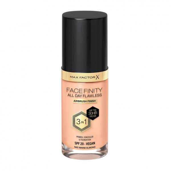 Max Factor Facefinity All Day Flawless 3 In 1 Foundation N45-Warm Almond 30ml
