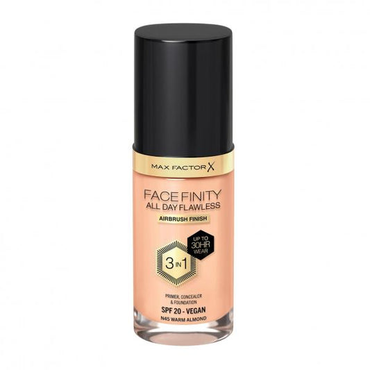 Max Factor Facefinity All Day Flawless 3 In 1 Foundation N45-Warm Almond 30ml