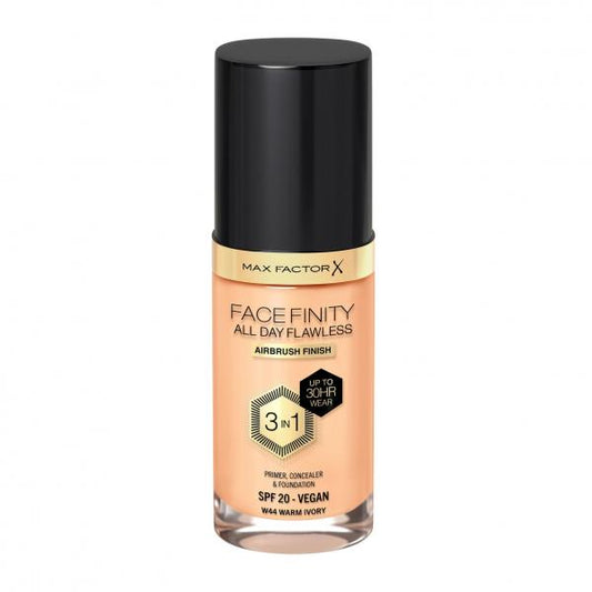 Max Factor Facefinity 3in1 Primer, Concealer y Foundation 44-Warm Ivory 30ml