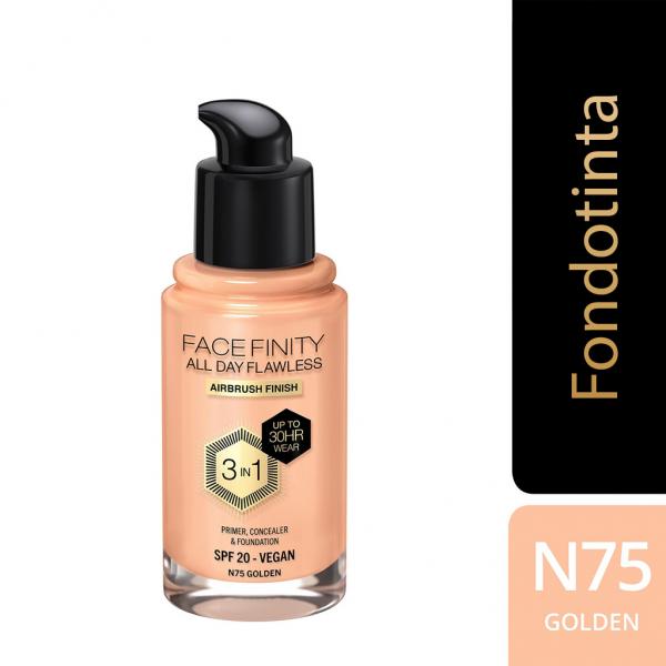 Max Factor Facefinity 3in1 Primer, Concealer y Foundation 75-Golden 30ml