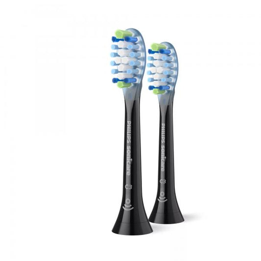 Philips Sonicare HX9042/88 2x testine nere per spazzolino sonico (Philips Premium Plaque Defence HX9042/)