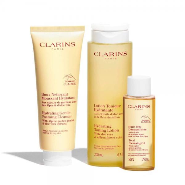 Clarins Hydrating Gentle Foaming Cleanser 125ml Set 4 Pieces