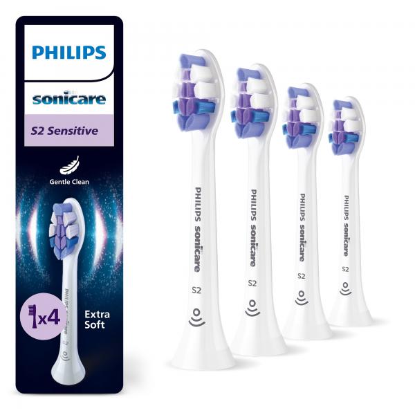 Philips Testine per spazzolino HX6054/87 (Philips Sensitive HX6054/87 4 pack bru)