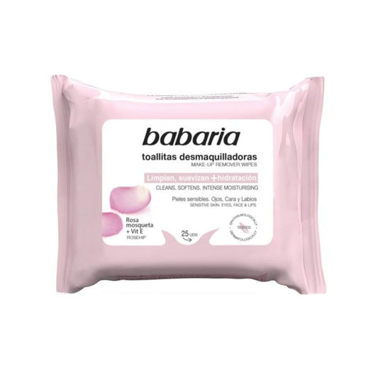 Lingettes démaquillantes Babaria Rosa Mosqueta, 25 unités