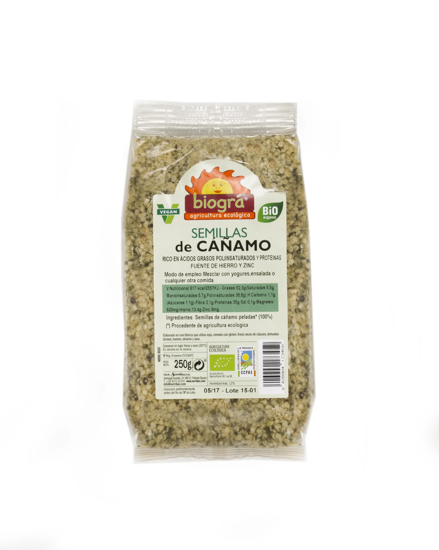 Biográ Semillas De Caamo Peladas 250g Biogra Bio