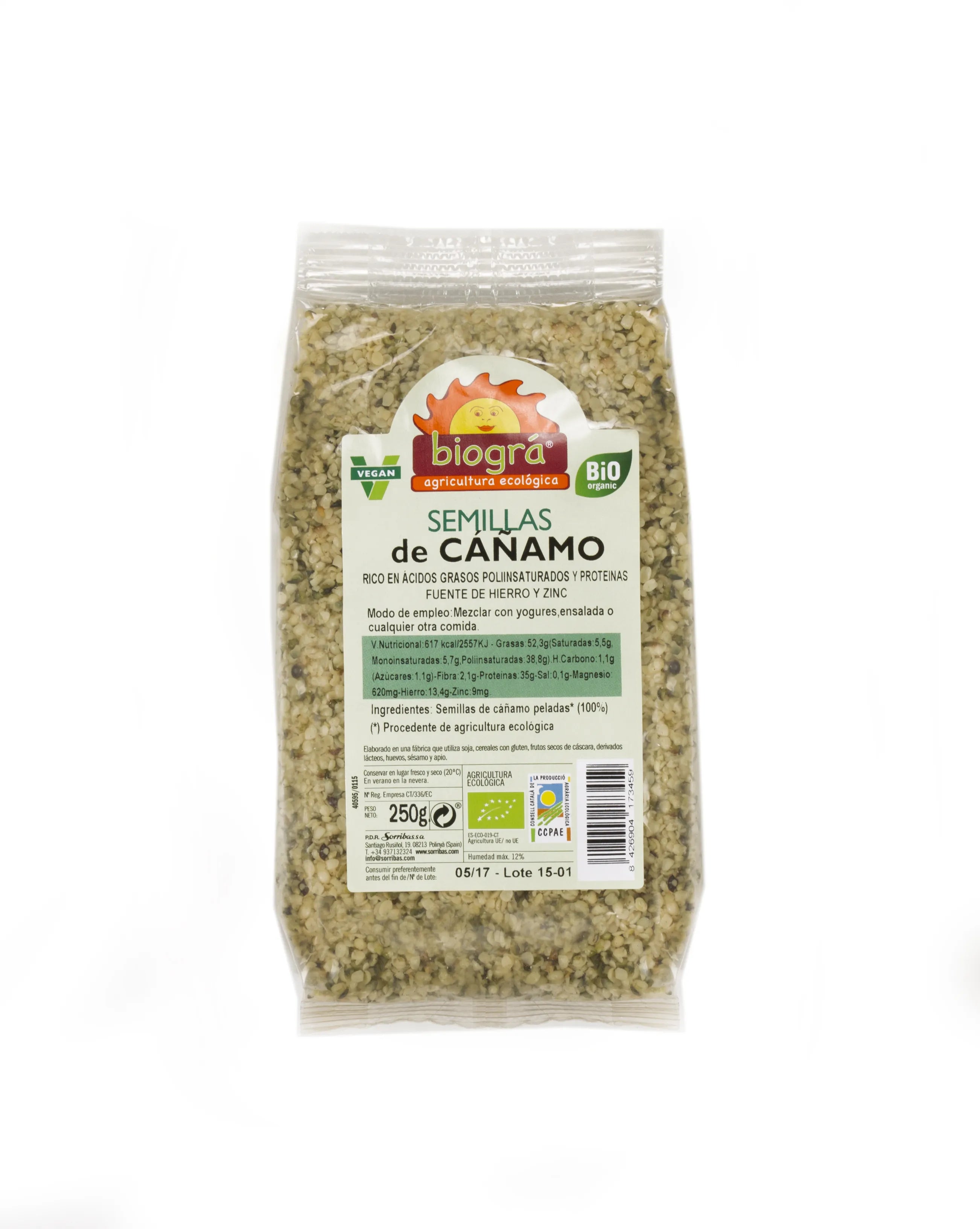 Biográ Semillas De Caamo Peladas 250g Biogra Bio