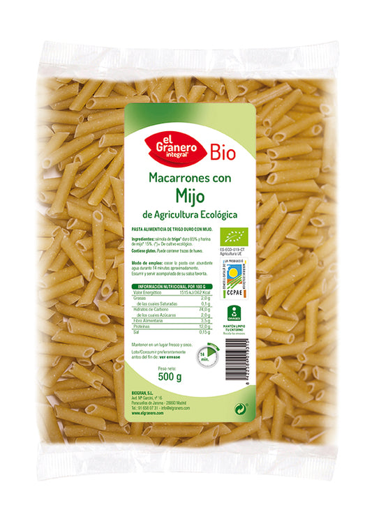 Granero Macarrones Con Mijo Bio 500g