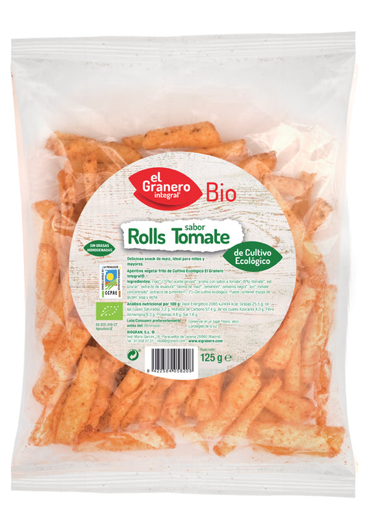 Granero Nachos Biorolls Con Tomate Bio 125g