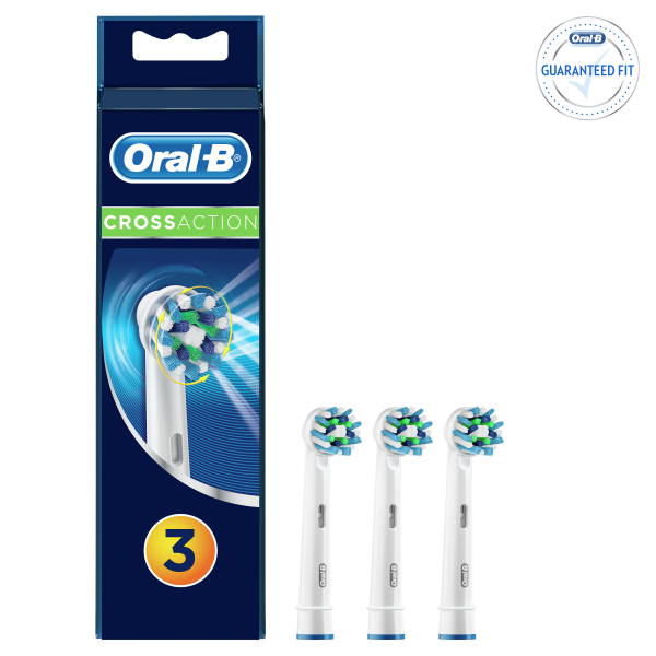 Oral-B CrossAction Replacement Toothbrush Head 3 Units