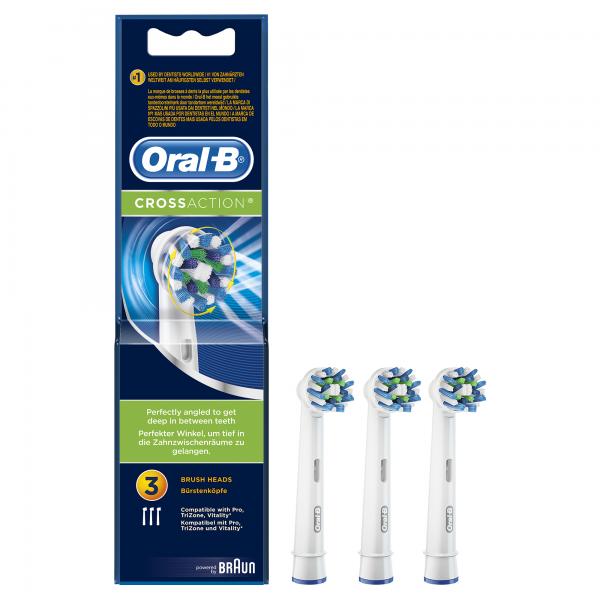 Oral-B CrossAction Replacement Toothbrush Head 3 Units