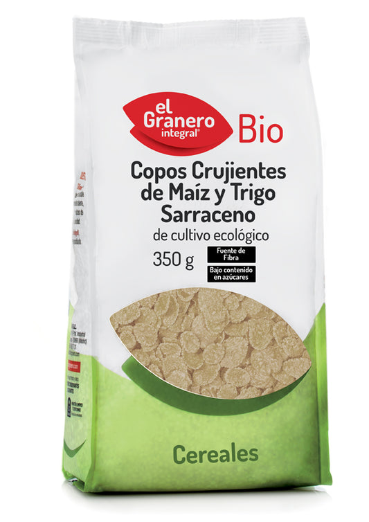 Granero Copos Crujientes De Maiz y Trigo Sarraceno Bio 350