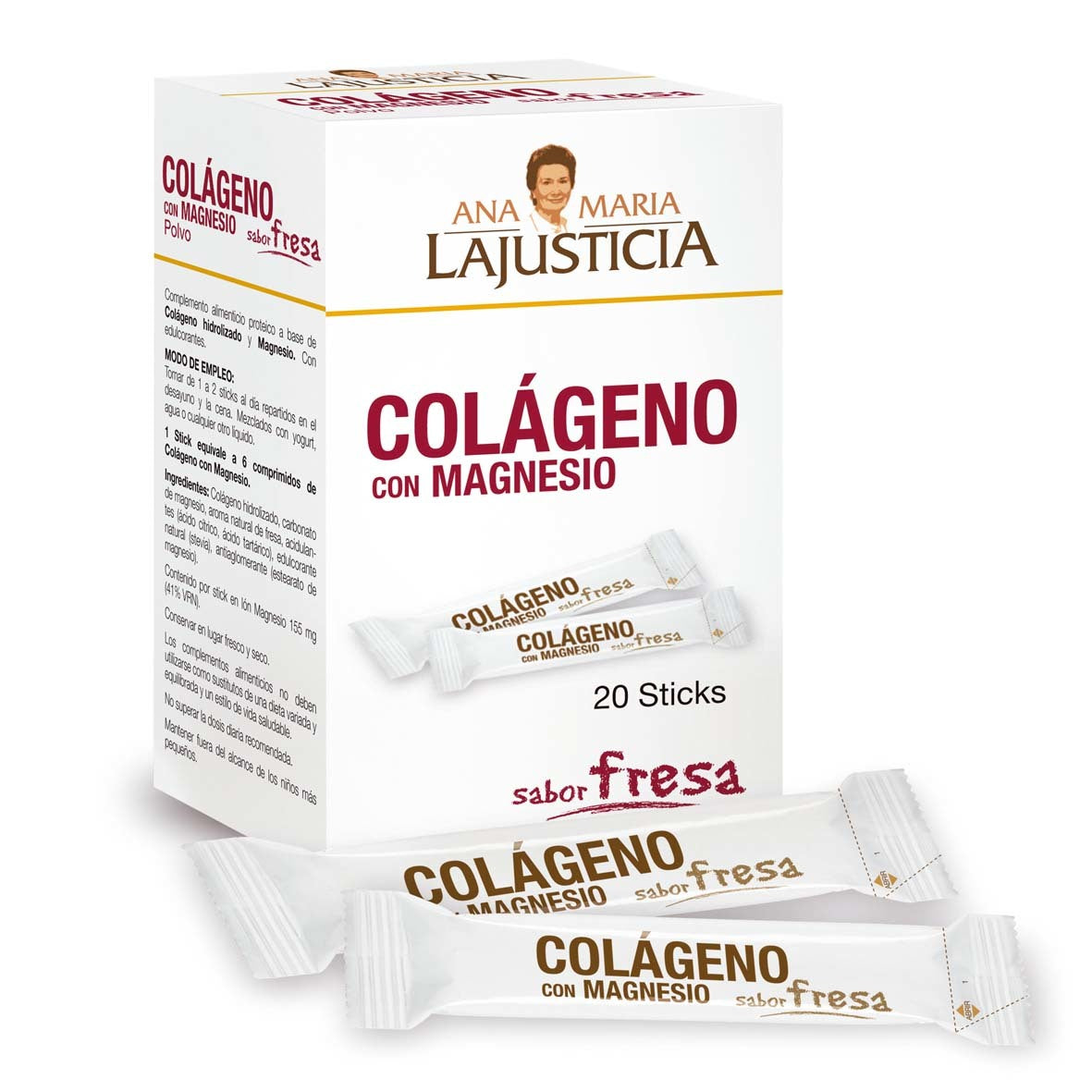 Ana María Lajusticia Colageno Con Magnesium Sabor Fresa 20stick 4g