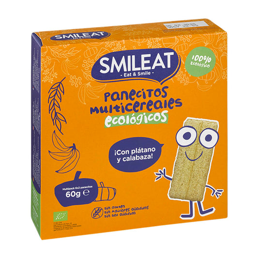 Smileat Panecillos De Cereales Con Platano y Calabaza Bio 60g