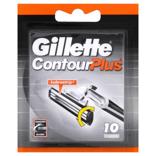 Gillette Contour Plus Razor Blades for Men, 10 Pieces 