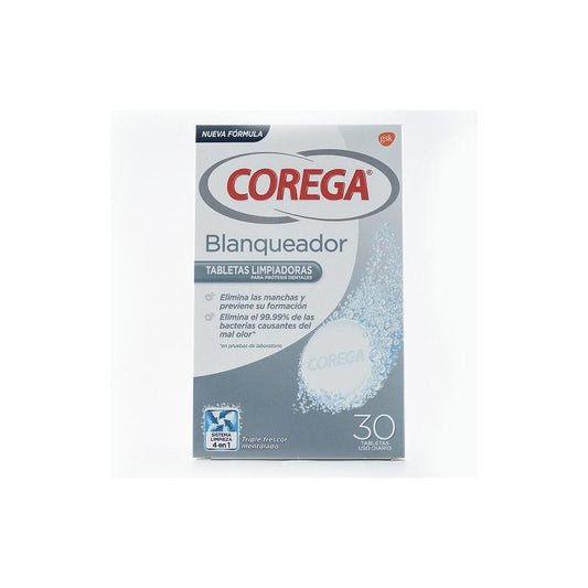 Gsk Corega Blanqueador 30 Tablets Efervescent