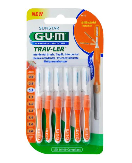 Sunstar Gum Interdental Brush 0,9mm Trav-Ler 6 Uds