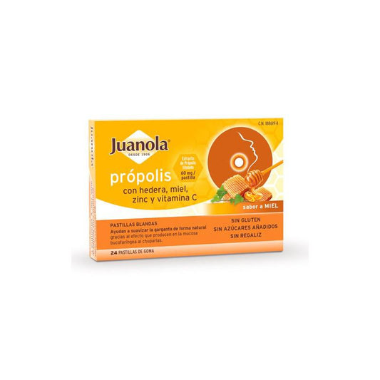Juanola Própolis Hedera Honey Flavor 24 Pastillas