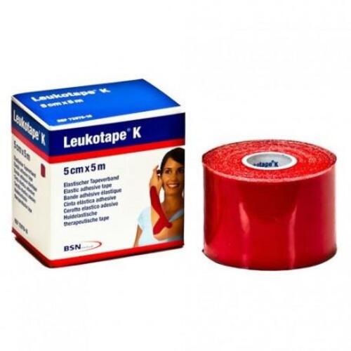 Leukotape K Venda Elastica Adhesiva Color Red 5 Cm X 5 M Bsn Medical 