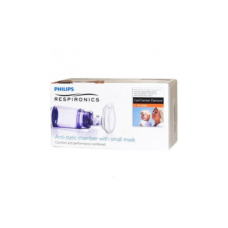 Caméra Philips Respironics Optichamber Diamond avec masque pour nouveau-né 0-18 mois