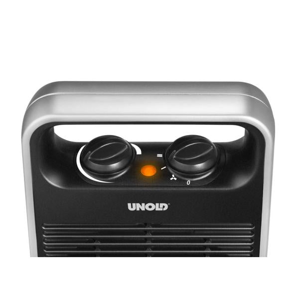 Unold 86106 stufetta elettrica Nero, Argento 2000 W Riscaldatore ambiente elettrico con ventilatore